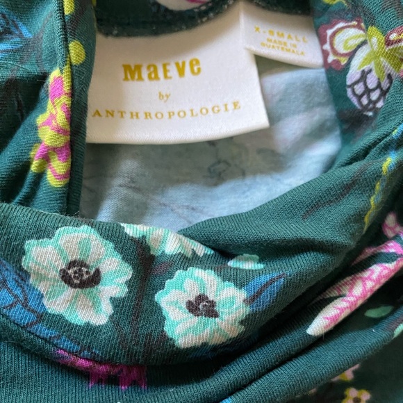 Anthropologie Maeve Printed Turtleneck Top XS new with tag - Picture 5 of 11